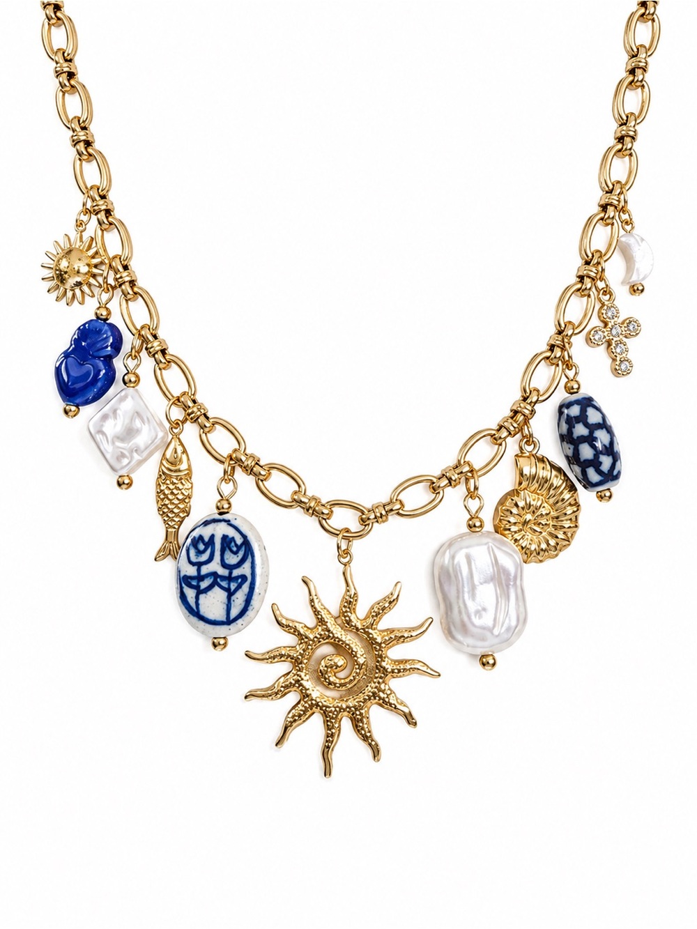 Golden Coast Charm Necklace
